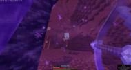The player about to kill the ghast before teleporting to the overworld (Image via u/yetabix420/Reddit)